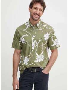 Βαμβακερό πουκάμισο Tommy Hilfiger ανδρικό, χρώμα: πράσινο, MW0MW34587