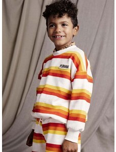 Παιδική βαμβακερή μπλούζα Mini Rodini Stripe χρώμα: πορτοκαλί