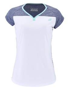 Dámské tričko Babolat Play Cap Sleeve Top Women Λευκό/Μπλε L