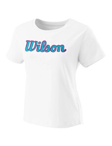 Dámské tričko Wilson Script Eco Cotton Tee W White M