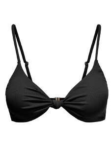 ONLY Bikini Top Onlsienna Rib Knot 15314221 C-N10 black