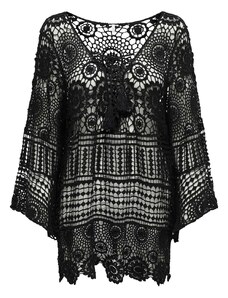 ONLY Φορεμα Onlflorence Crochet Kaftan Dress 15297088 C-N10 black