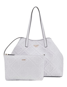 Γυναικεία τσάντα shopper GUESS HWQM931829 WHITE LOGO VIKKY II λευκό