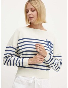 Βαμβακερό πουλόβερ Lauren Ralph Lauren χρώμα: μπεζ, 200932970