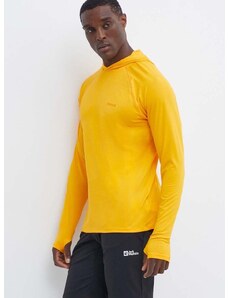 Αθλητική μπλούζα Marmot Windridge χρώμα: κίτρινο, με κουκούλα