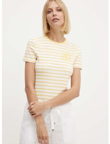 Μπλουζάκι Lauren Ralph Lauren χρώμα: κίτρινο, 200945775