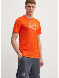 Μπλουζάκι Nike New York Mets χρώμα: πορτοκαλί
