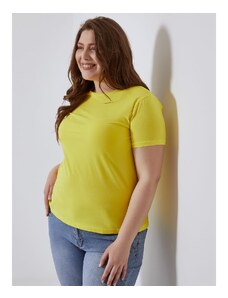Celestino Μονόχρωμο oversized τ-shirt κιτρινο ανοιχτο για Γυναίκα