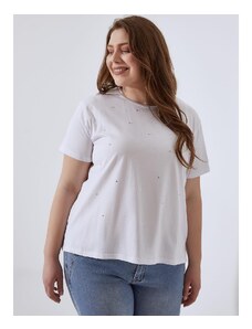 Celestino T-shirt με strass λευκο για Γυναίκα