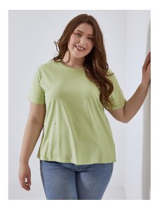 Celestino T-shirt με strass φυστικι για Γυναίκα