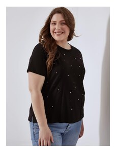Celestino T-shirt με strass μαυρο για Γυναίκα