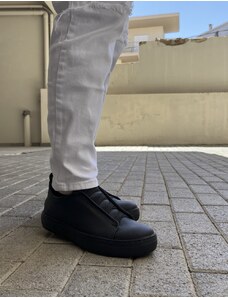 CHEKICH Ανδρικά μαύρα Casual Sneakers δερματίνη CH013B