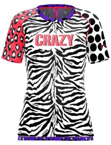 Women's T-shirt Crazy Idea Mountain Flash Black/Zebra