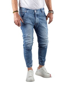 Ανδρικό Παντελόνι Τζιν Damaged Jeans DM21 MΠΛE