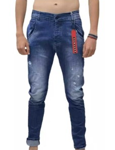 Ανδρικό Παντελόνι Τζιν Damaged Jeans DM24 MΠΛE