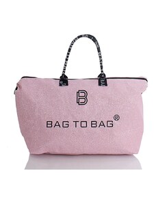 BagtoBag Τσάντα ώμου- σάκος με Glitter - DD441 - Ρόζ
