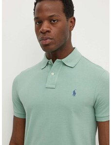 Βαμβακερό μπλουζάκι πόλο Polo Ralph Lauren χρώμα: πράσινο, 710536856