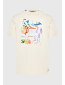 FUNKY BUDDHA T-shirt με vintage coctail τύπωμα