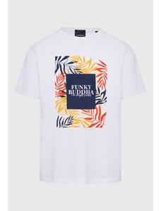 FUNKY BUDDHA T-shirt με tropical frame τύπωμα