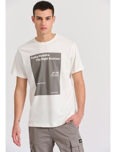FUNKY BUDDHA T-shirt με minimal branded τύπωμα