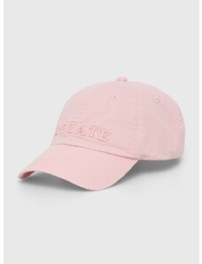Βαμβακερό καπέλο του μπέιζμπολ Rotate χρώμα: ροζ