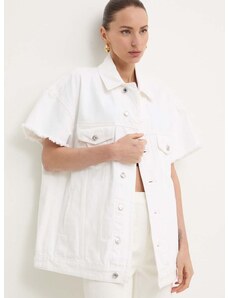 Βαμβακερό τζιν μπουφάν MICHAEL Michael Kors χρώμα: άσπρο