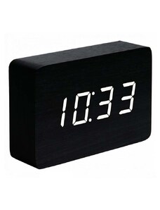 Όρθιο ρολόι Gingko Design Brick Black Click Clock