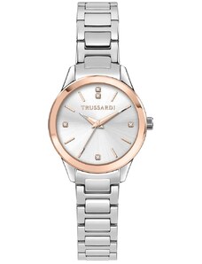 TRUSSARDI T-Sky Crystals - R2453151519, Silver case with Stainless Steel Bracelet