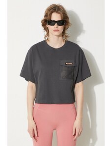 Βαμβακερό μπλουζάκι Columbia Painted Peak γυναικείο, χρώμα: γκρι, 2074491