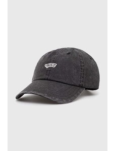 Τζιν καπέλο μπέιζμπολ Vans Premium Standards Logo Curved Bill LX χρώμα: μαύρο, VN000GW7BLK1