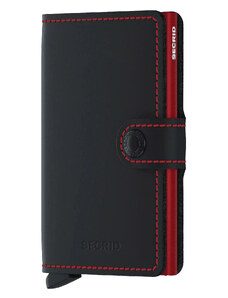 Πορτοφόλια Ανδρικά Secrid Μαύρο-Κόκκινο Miniwallet Matte