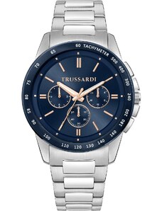 TRUSSARDI Τ-Hawk Chronograph - R2453153005, Silver case with Stainless Steel Bracelet