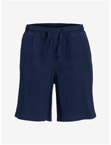 Jack & Jones Karl Men's Linen Shorts Navy Blue - Men
