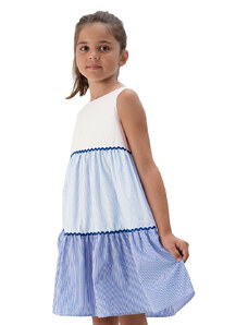 Παιδικό αμάνικο ριγέ φόρεμα για κορίτσι