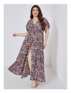 Celestino Κρουαζέ φόρεμα με ελαστική μέση μπλε για Γυναίκα