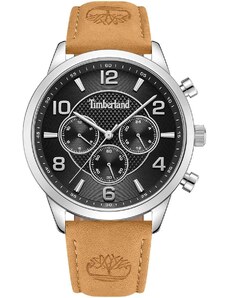 TIMBERLAND MANAGATE - TDWGF0042102, Silver case with Brown Leather Strap