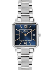 JCOU Azure Crystals - JU19070-1, Silver case with Stainless Steel Bracelet