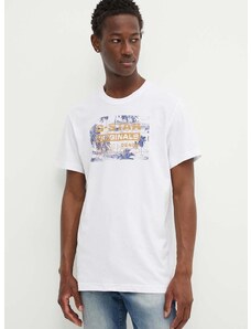 Βαμβακερό μπλουζάκι G-Star Raw ανδρικό, χρώμα: άσπρο, D24682-C506