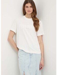 T-shirt από μείγμα μεταξιού Miss Sixty SJ3710 S/S T-SHIRT χρώμα: άσπρο, 6L1SJ3710000