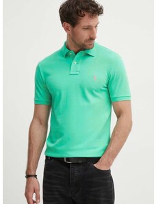 Βαμβακερό μπλουζάκι πόλο Polo Ralph Lauren χρώμα: πράσινο, 710795080
