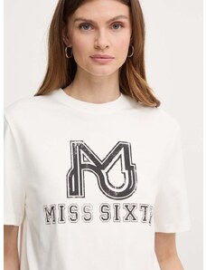 T-shirt από μείγμα μεταξιού Miss Sixty SJ3520 S/S T-SHIRT χρώμα: άσπρο, 6L2SJ3520000