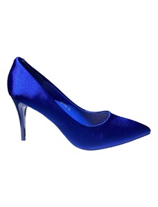 Famous Shoes Γυναικείες γόβες σε μπλέ χρώμα