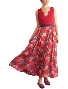 MADAME SHOU SHOU Φορεμα Bouque red floral