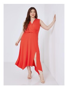 Celestino Midi μονόχρωμο κρουαζέ φόρεμα κοκκινο για Γυναίκα