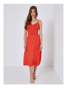 Celestino Φόρεμα με σούρα κοκκινο για Γυναίκα