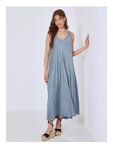 Celestino Maxi φόρεμα με καμπύλη στο τελείωμα μπλε ραφ για Γυναίκα