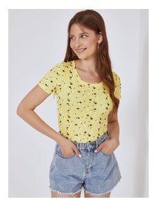 Celestino Ριπ μπλούζα με λουλούδια κιτρινο για Γυναίκα