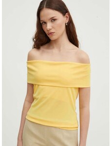 Μπλουζάκι Lauren Ralph Lauren χρώμα: κίτρινο