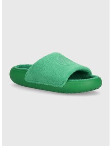 Παντόφλες Crocs Classic Towel Slide χρώμα: πράσινο, 209962