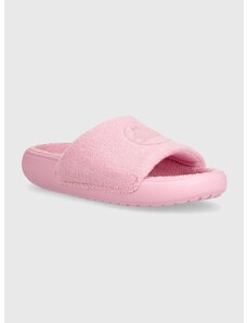 Παντόφλες Crocs Classic Towel Slide χρώμα: ροζ, 209962